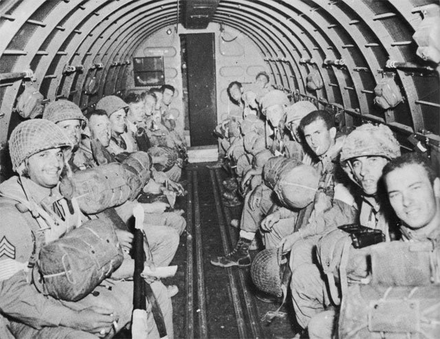 American paratroopers of the 504th PIR bound for Sicily, July 1943. (U.S. Army Photo)